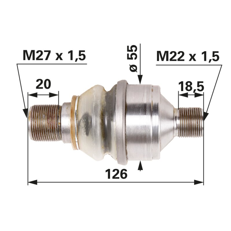 CARRARO Kugelgelenk anstelle von CNH 1-33-741-717