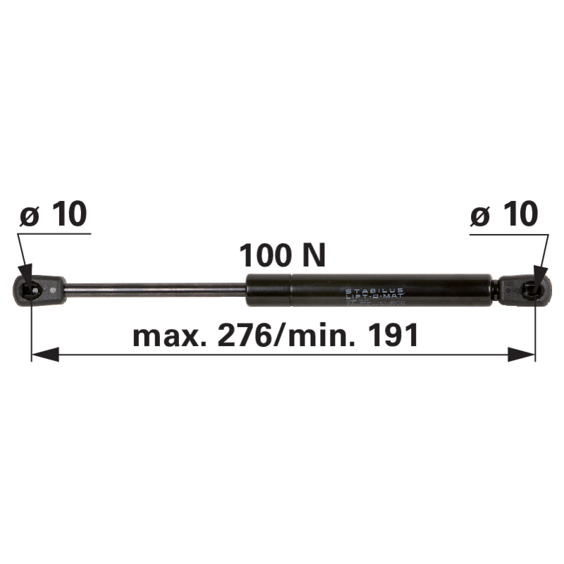 STABILUS Gasdruckfeder für Dachluke, 100 N, Länge 276 mm anstelle von CNH 1-99-976-036