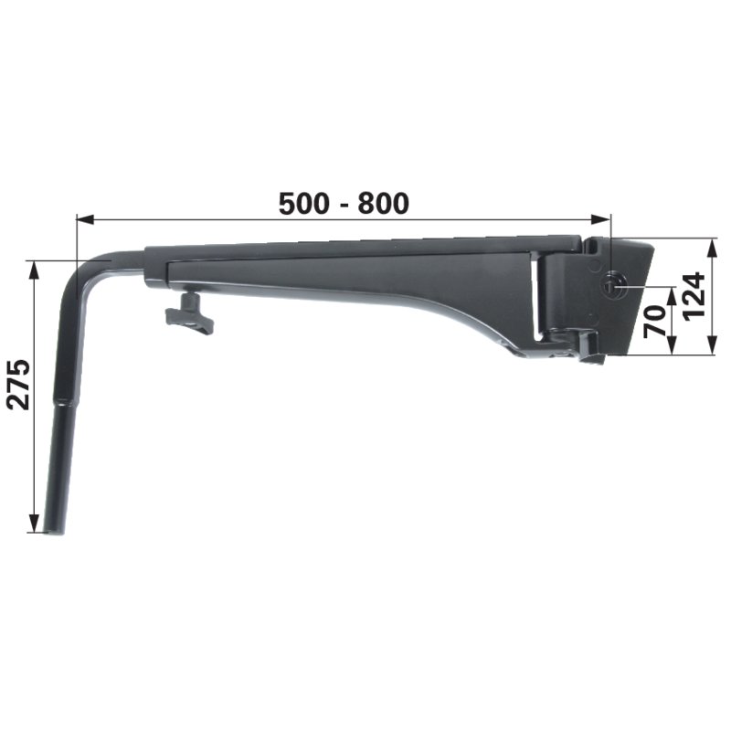 Teleskopspiegelhalter links anstelle von Steyr 1-34-677-013