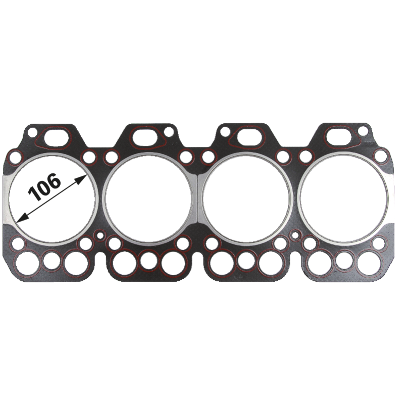 Zylinderkopfdichtung ohne Tropfenform, Durchmesser 106 mm passend zu Steyr WD 408