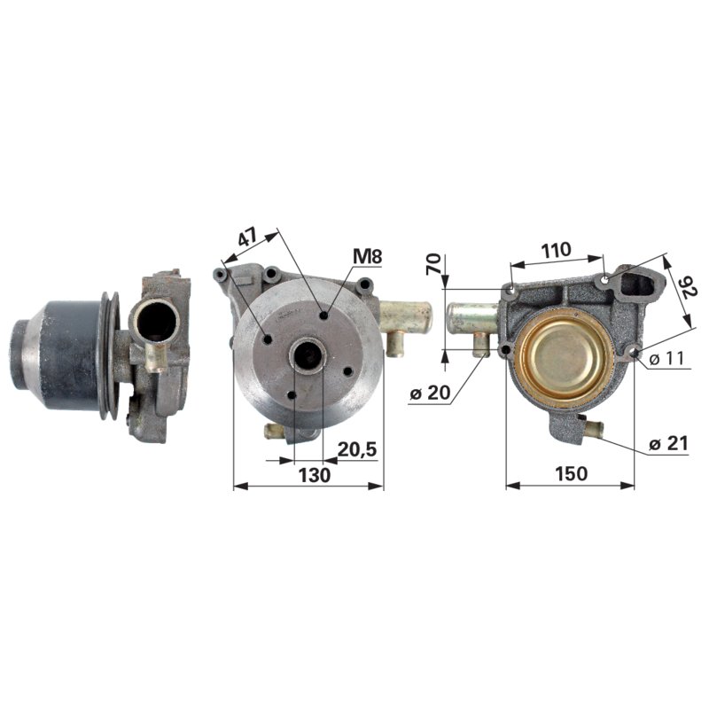 KEBA Wasserpumpe anstelle von Steyr 131100060069