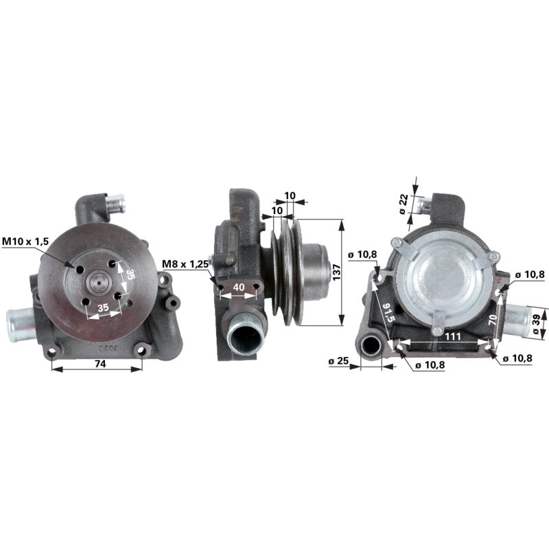 KEBA Wasserpumpe anstelle von Steyr 1406060601 T190, 288, 290