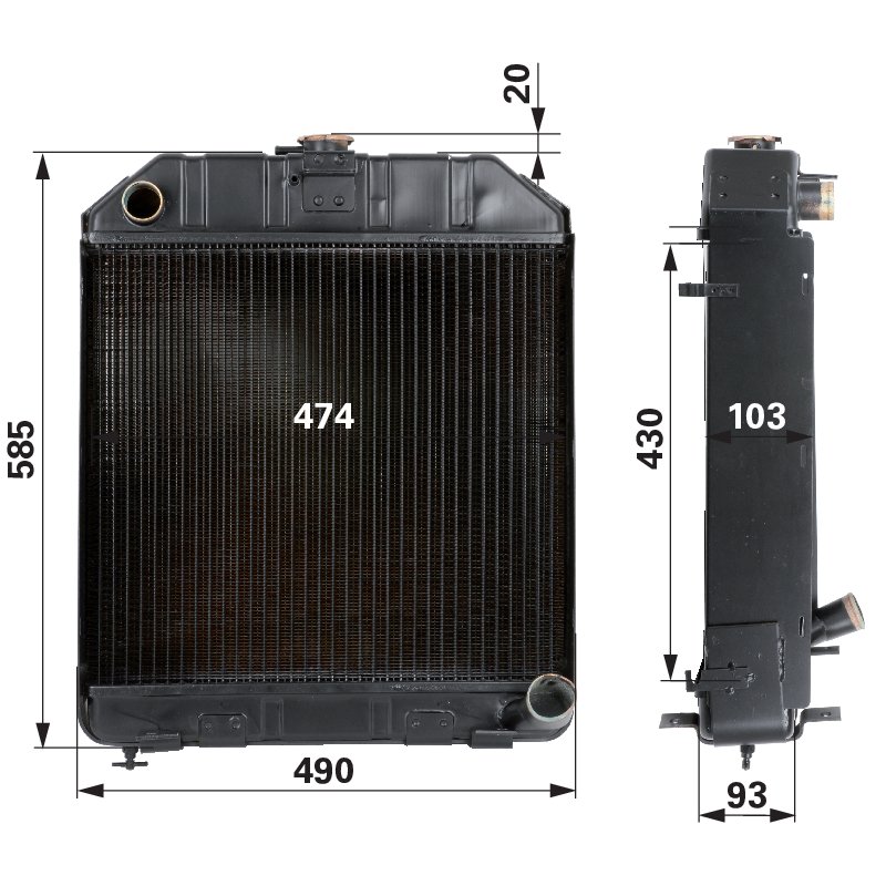Kühler passend zu Steyr 8055/8065/8075 133700530228