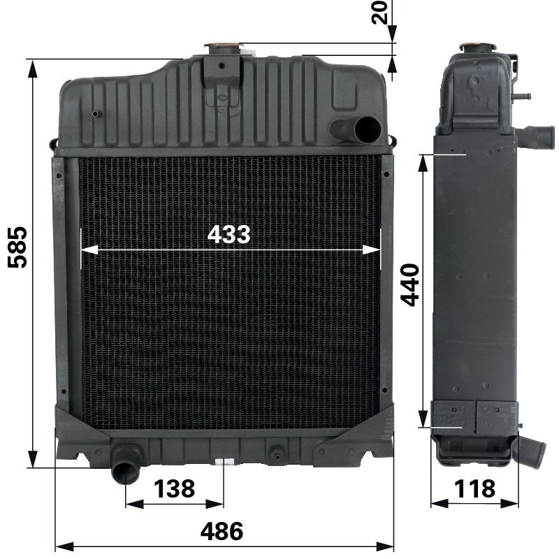 Kühler passend zu Steyr Serie M9000 MWM-Motor