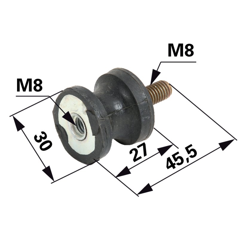 Gummilager für Kühler und Tank Nachbau 133700530112