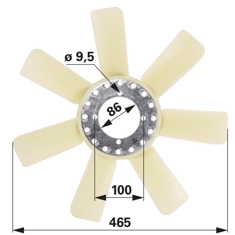 Lüfterflügel anstelle von Steyr 131100060111