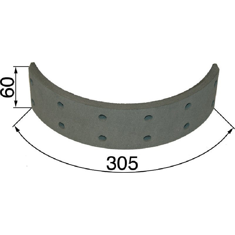 Bremsbelag hinten, 305 x 60 x 10 mm passend zu Steyr 288/290, 50-768