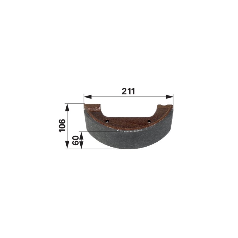 KNOTT Bremsbacke 211 x 60 x 106 mm anstelle von Steyr 133700340914