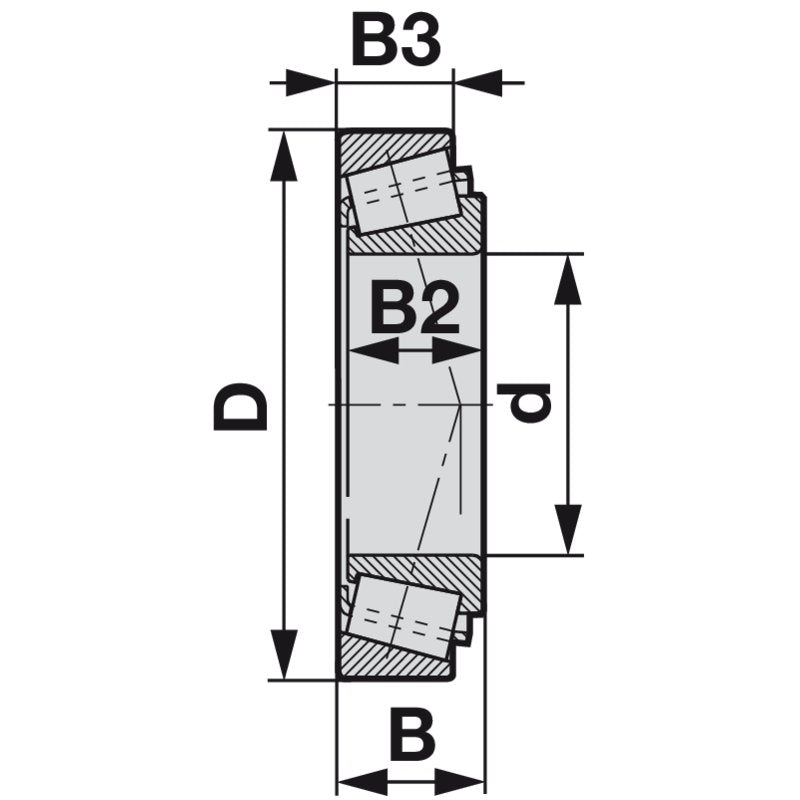 Kegelrollenlager 32011 X zerlegbar, nach DIN720