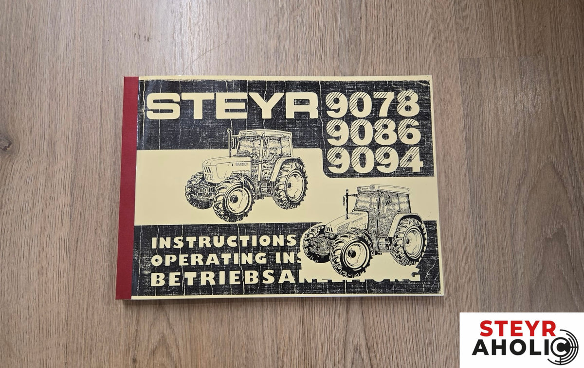 Betriebsanleitung Steyr 9078, 9086, 9094 gerade Motorhaube