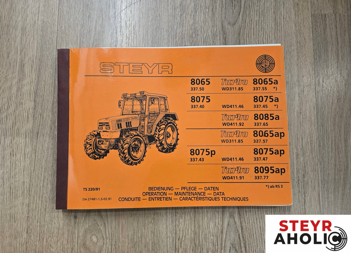 Betriebsanleitung Steyr 8065, 8075, 8085, 8095