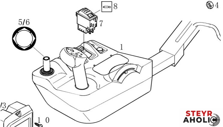 Aufkleber Joystick Blau/Grün 1-41-571-807