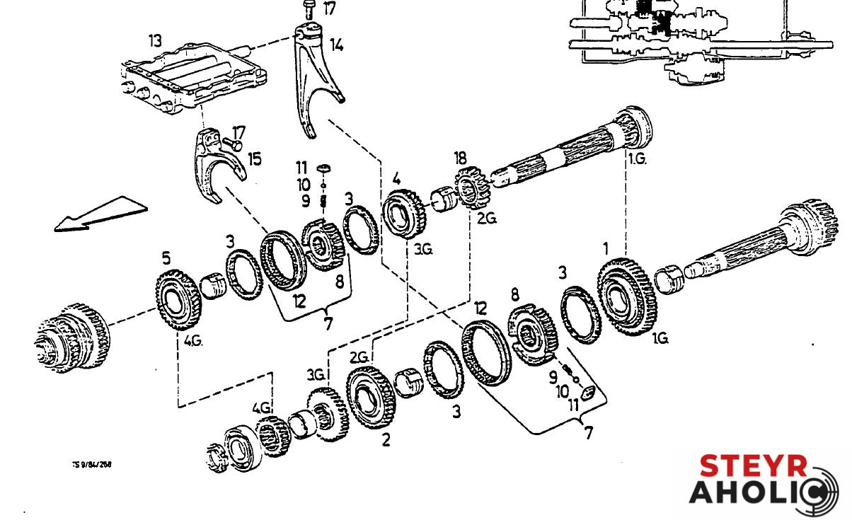 Schaltgabel 135700240067 3/4 Gang - Aufbereitetes Ersatzteil