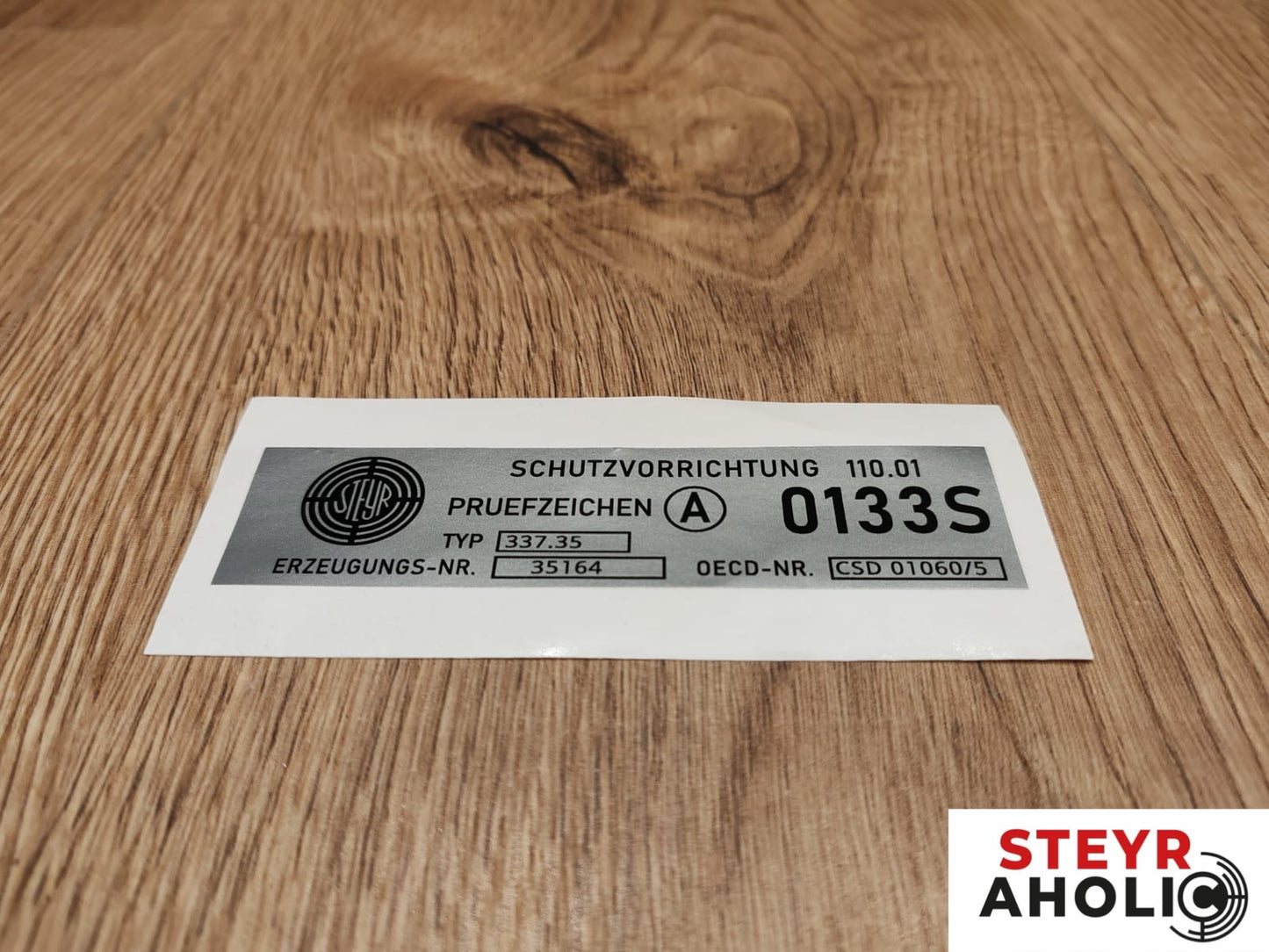 Aufkleber "Steyr Schutzvorrichtung" zu Steyr 8070