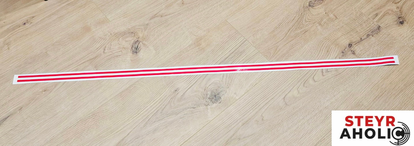 Aufkleberstreifen Dach rot Serie 900
