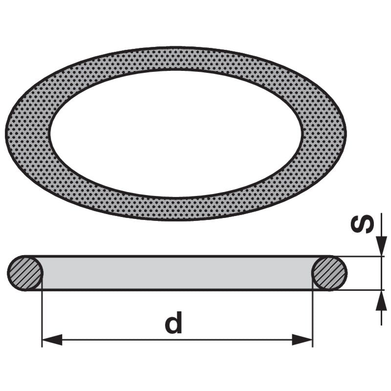 O-Ringe Dm 39,34 x 2,62 mm, 10 Stück NBR 70 Shore, DIN3771