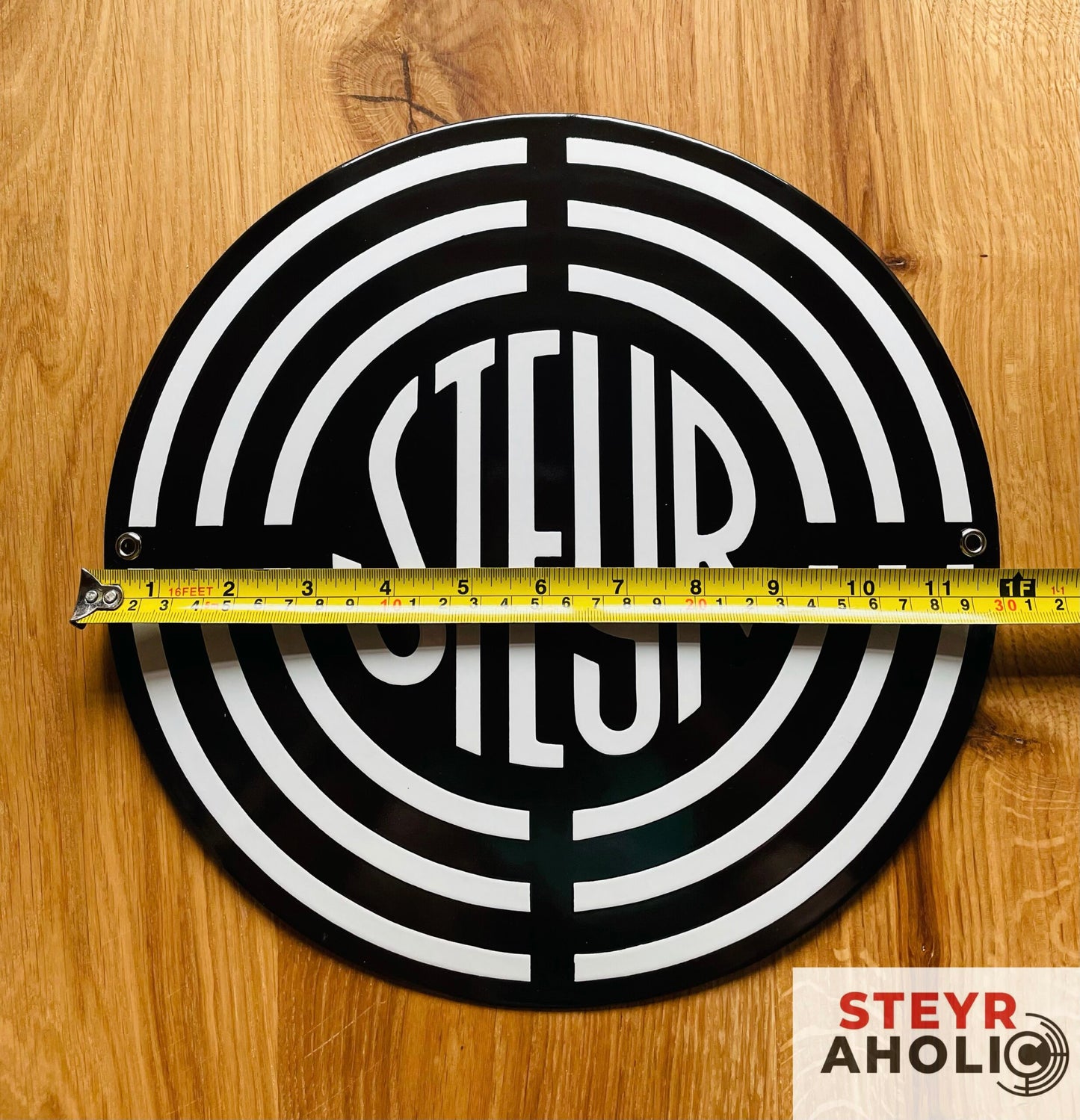 Steyr Logo Emailschild 30cm