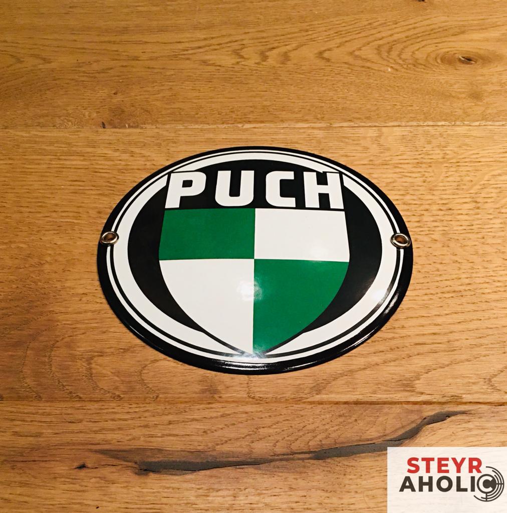 Puch Logo Emailschild Klein (15cm)