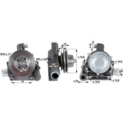 KEBA Wasserpumpe anstelle von Steyr 1406060601 T190, 288, 290