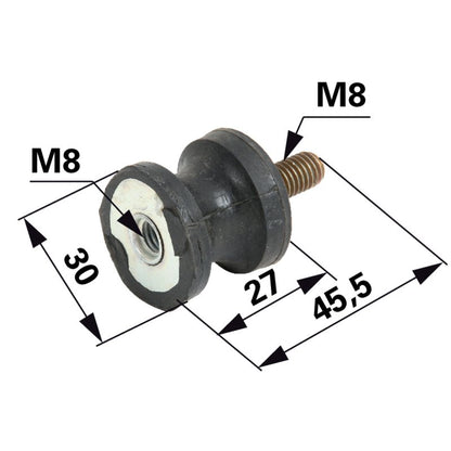 Gummilager / Gummipuffer für Kühler und Tank Nachbau 133700530112 I/A