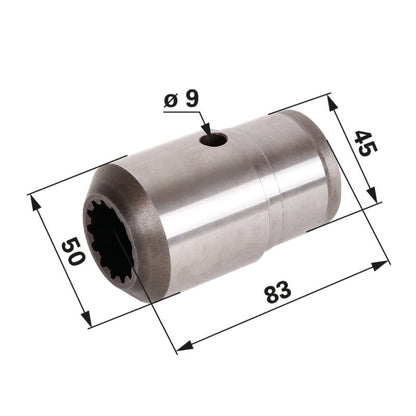 ZF Schiebemuffe für Allradwelle hinten, 83 x 50/45 mm, 13 Zähne anstelle von Steyr 133700290065