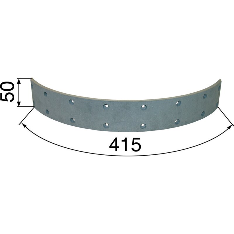Bremsbelag hinten, 415 x 50 x 6 mm passend zu Steyr 30-540