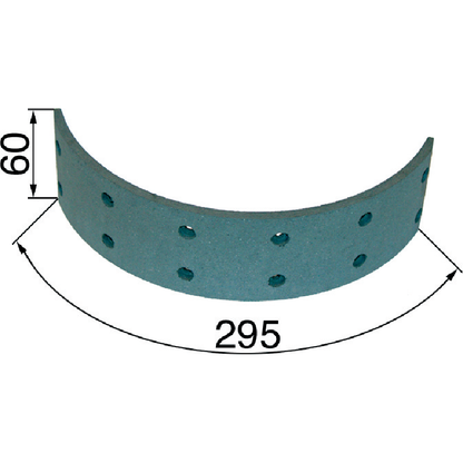 Bremsbelag 295 x 60 x 6 mm anstelle von Steyr 87580478