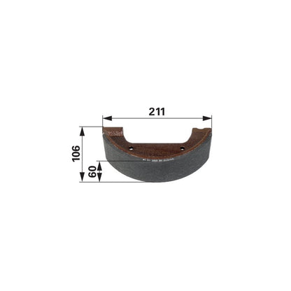 KNOTT Bremsbacke 211 x 60 x 106 mm anstelle von Steyr 133700340914