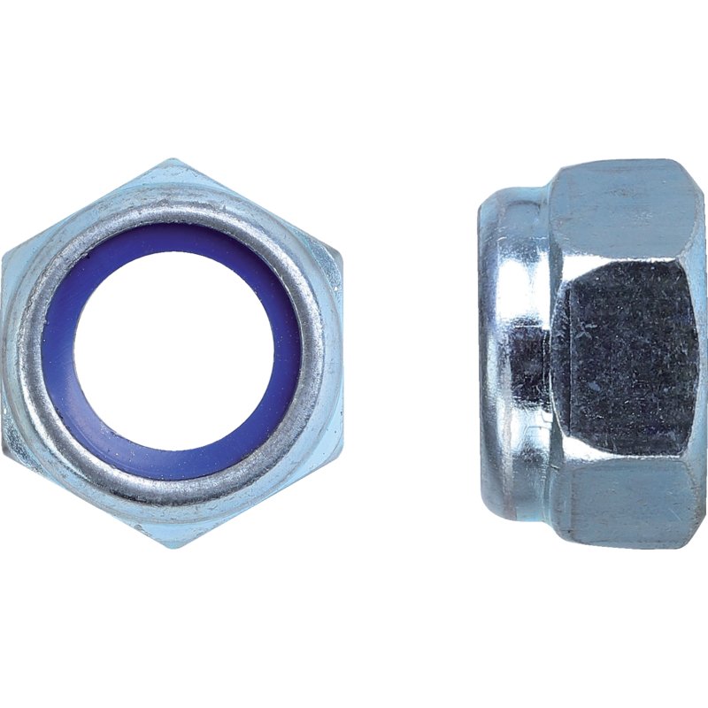 Stoppmutter M22 x 1,5 mm, Güte 10, mit Feingewinde Stahl verzinkt, DIN986