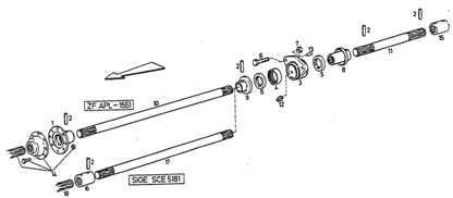 Flansch Vorderachse ZF-APL 1551 137700310012