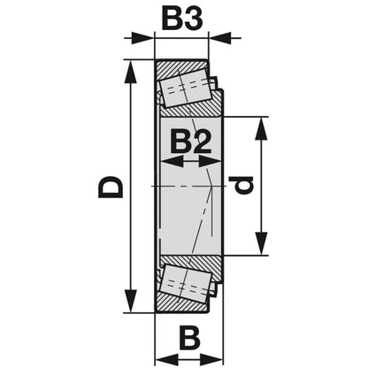 Kegelrollenlager 32011 X zerlegbar, nach DIN720