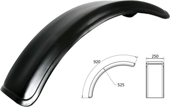 DUNLOFLEX Kunststoffkotflügel Breite 240 mm