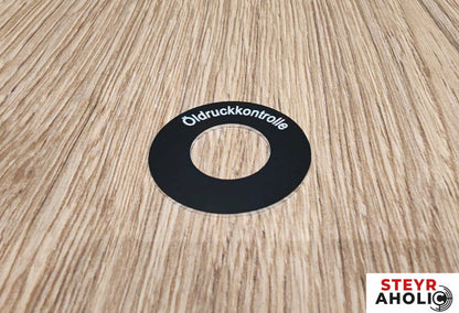 Kontrollleuchte Schild - Öldruckkontrolle