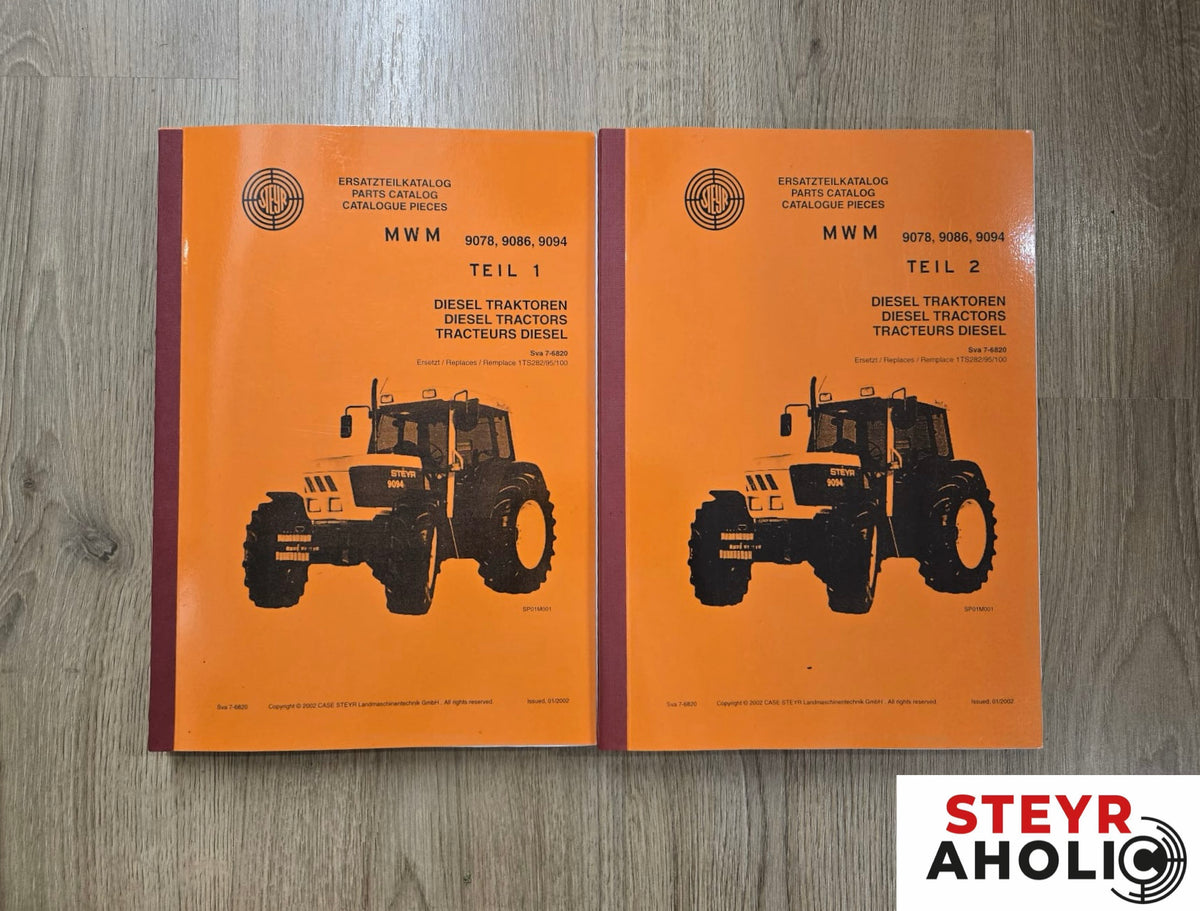 Teileverzeichnis Steyr 9078, 9086, 9094 MWM gerade Motorhaube