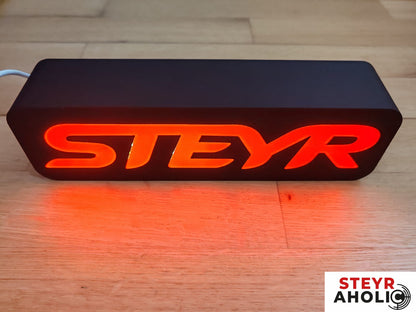 STEYR Lampe / LED Beleuchtung / STEYR Schriftzug