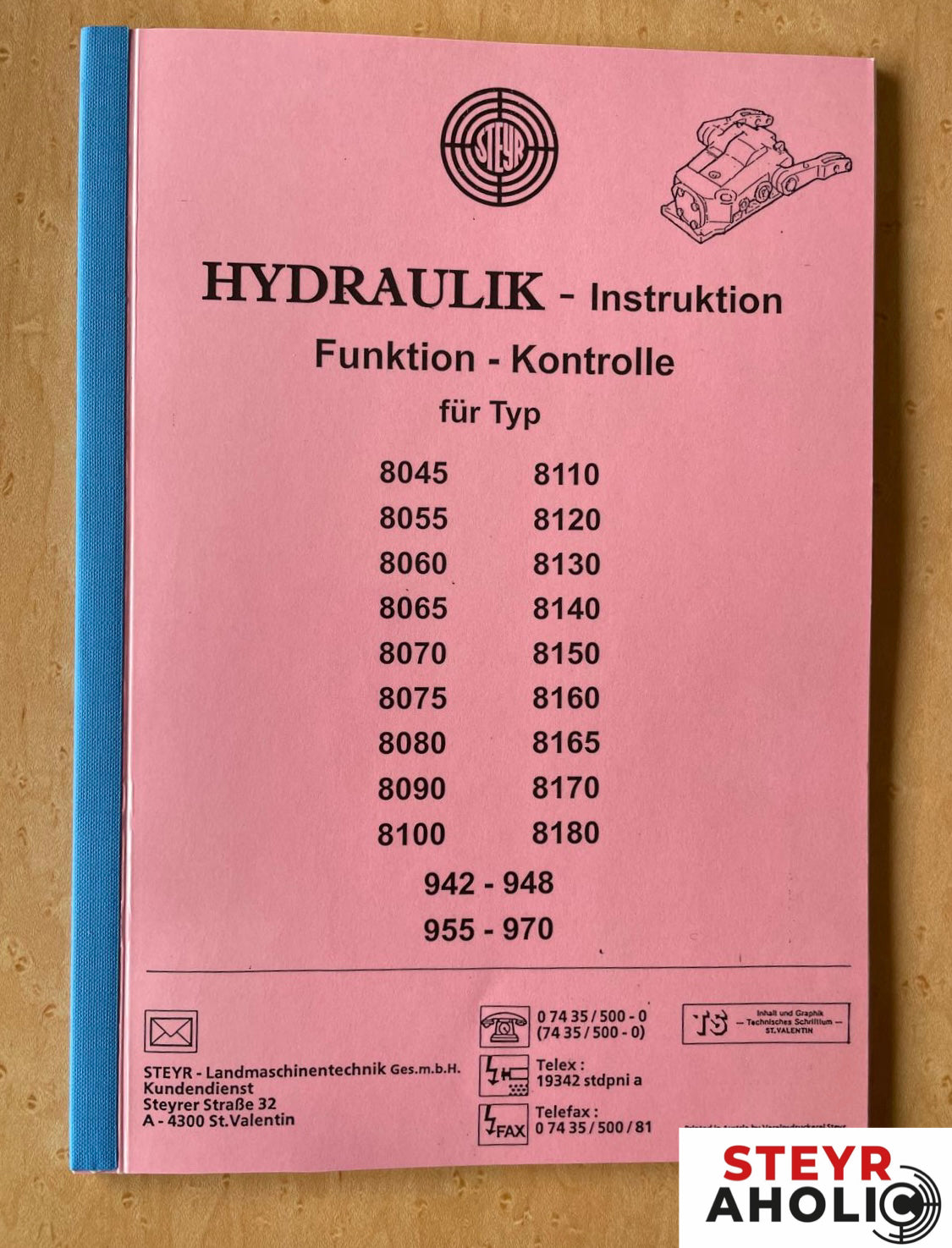 Reparaturhandbuch Hydraulik Steyr 80er-Serie und 900er-Serie