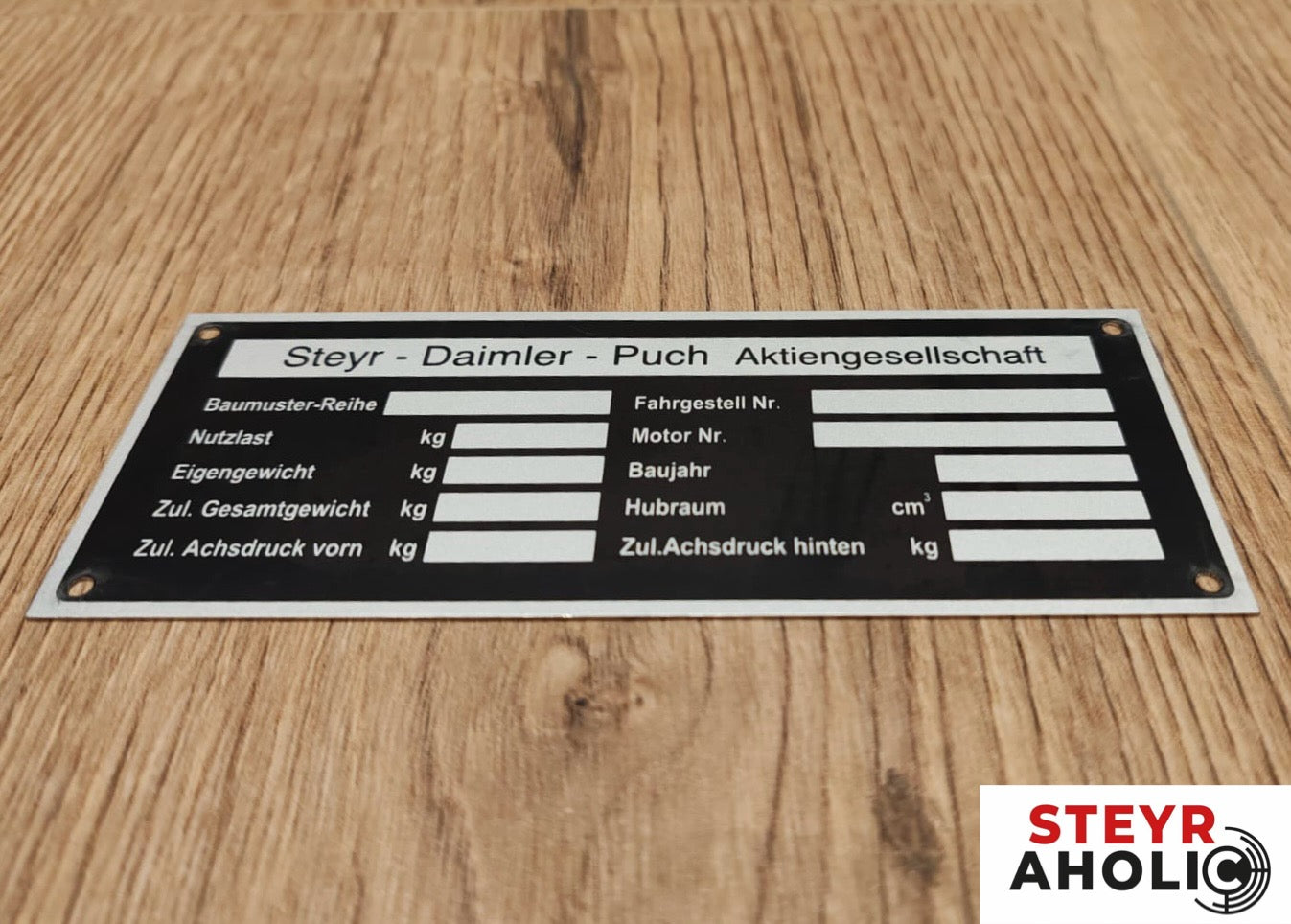 Typenschild passend Steyr 180 (26/30er)