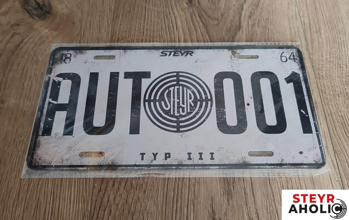 Steyr - Blechschild Steyr "AUT 001"