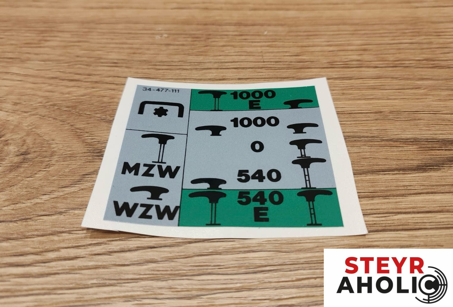Aufkleber "Zapfwellenaufkleber 80x5 mit MZW,WZW"