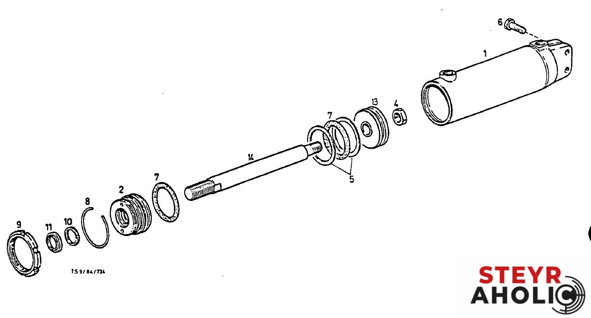 Dichtsatz für Lenkzylinder ZF-APL1351 + Hinterrad