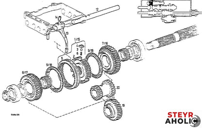 Schaltgabel V/R 135700240077  - Aufbereitetes Ersatzteil