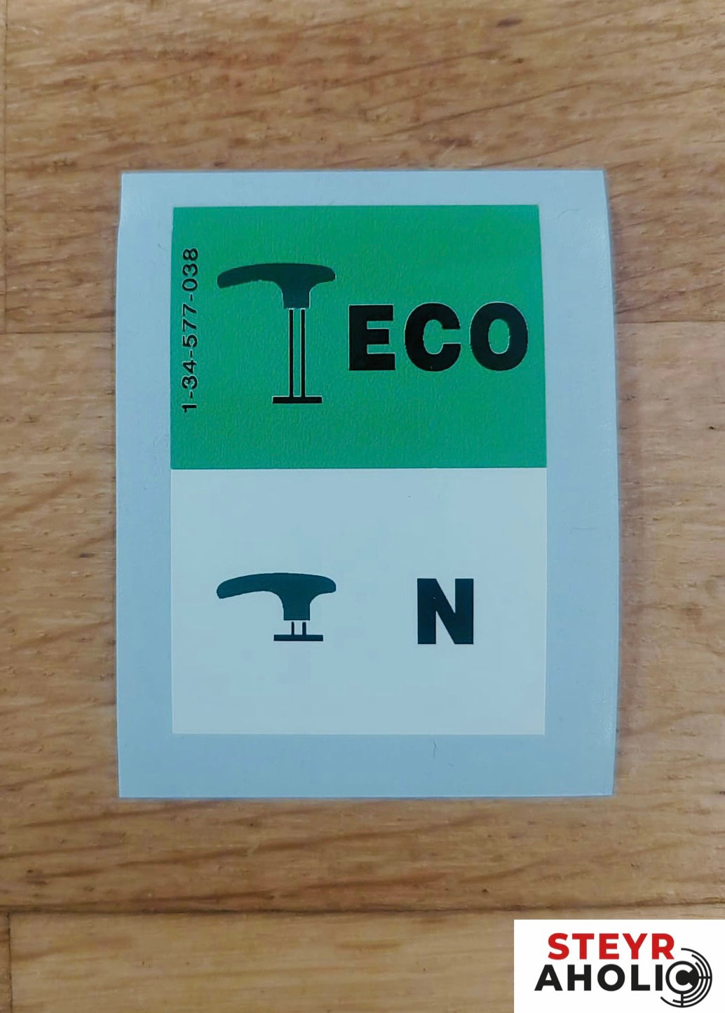 Aufkleber "Zapfwellenbetätigung ECO"