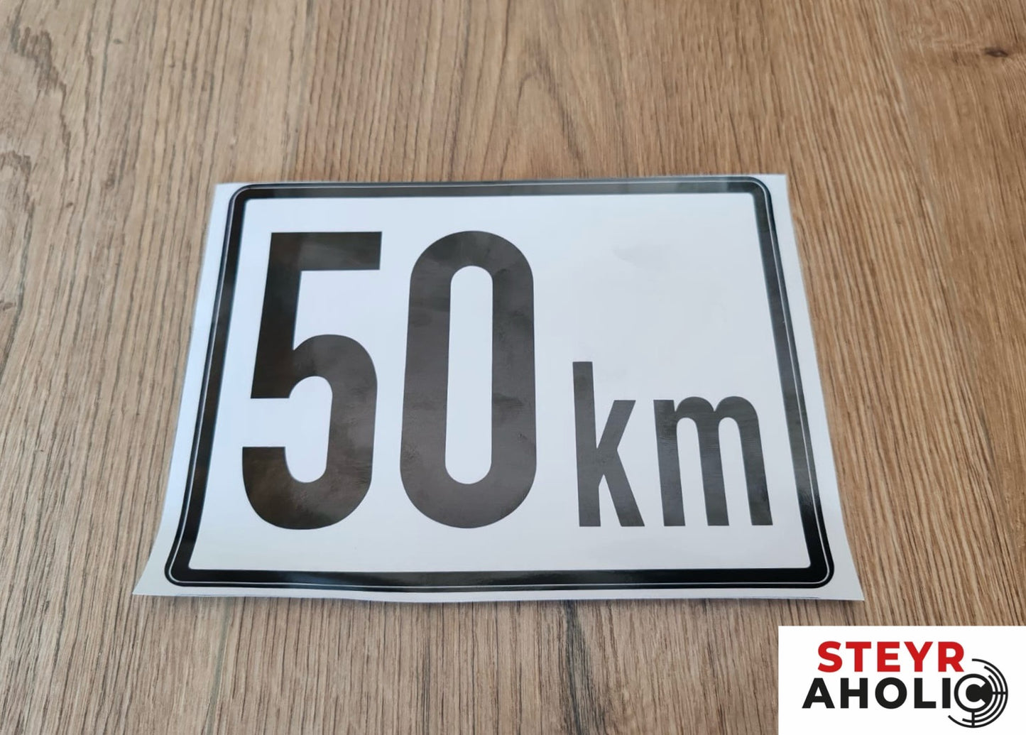 Aufkleber "50 km"