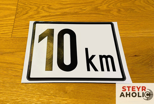 Aufkleber "10 KM"