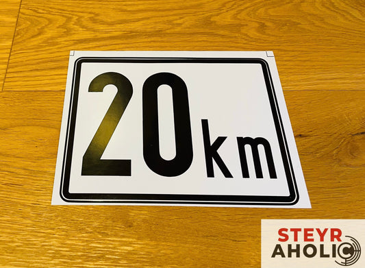 Aufkleber "20 KM"