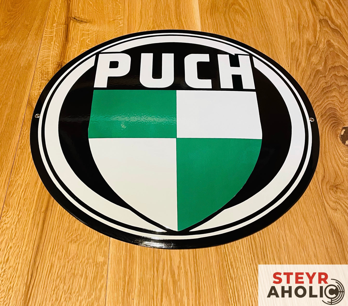 Puch Logo Emailschild XL (50cm)