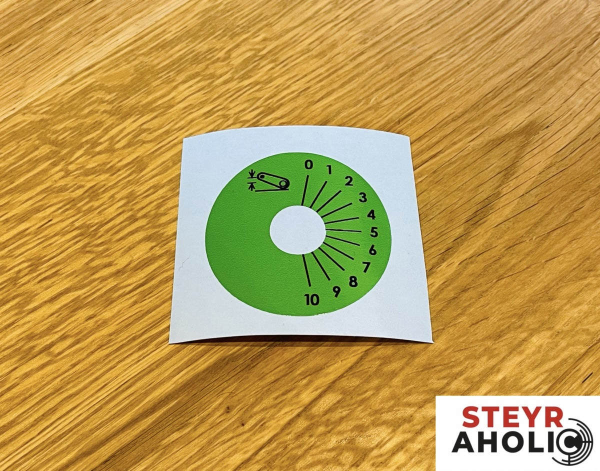 Aufkleber "Elektrischer Fronthubwerksregelung II"