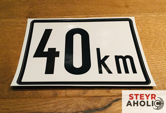 Aufkleber "40 KM"