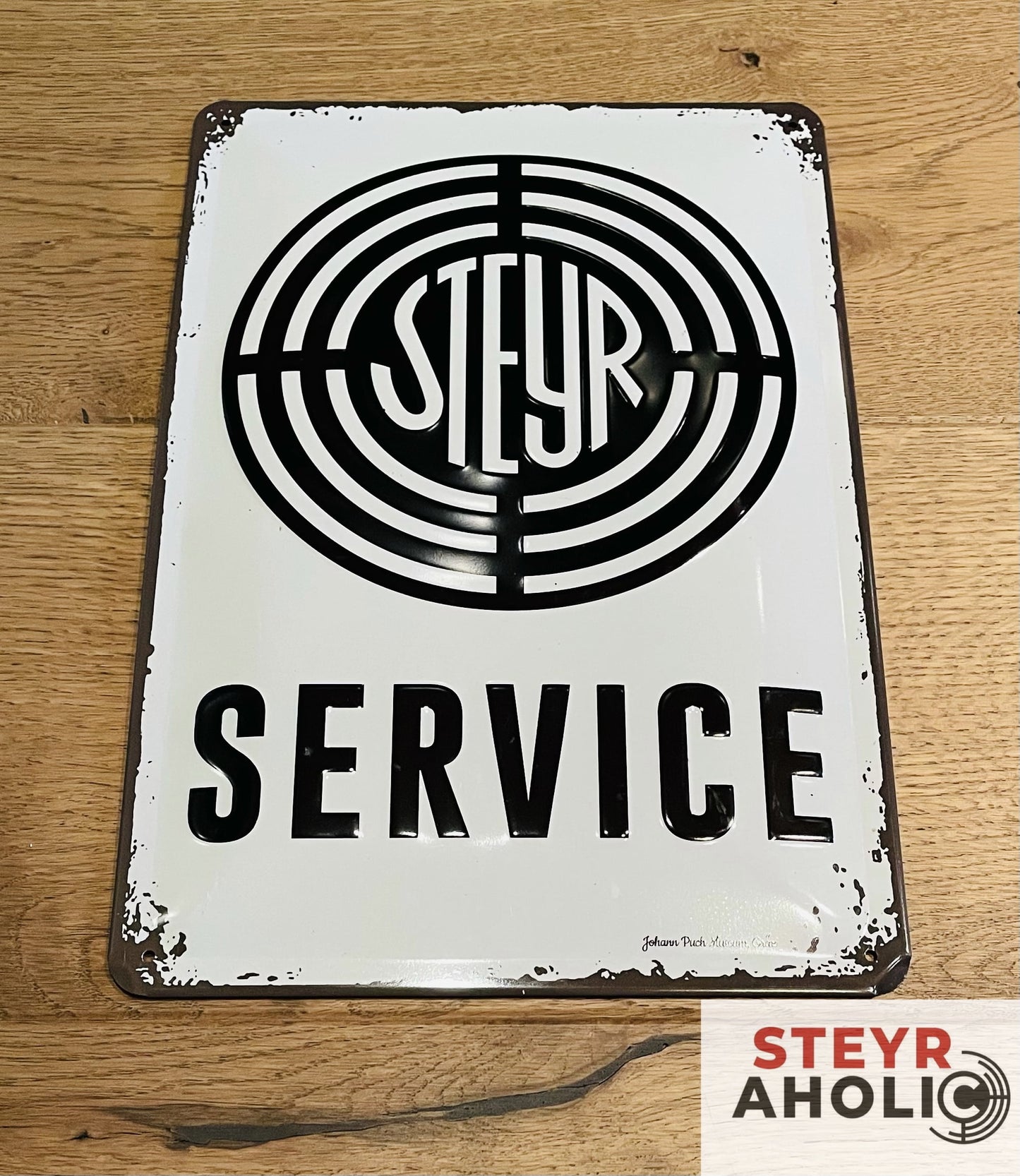 Steyr - Blechschild Steyr Service