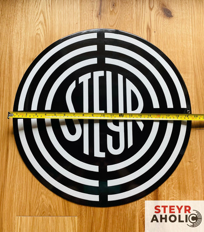 Steyr Logo Emailschild 50cm